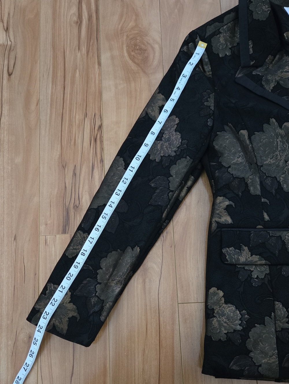 Avec Les Filles Metallic Floral Brocade Blazer Small - Picture 12 of 12
